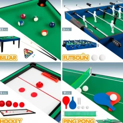 Mesa multijuegos CB Games 12 en 1 +6A negro/azul 69x104x57,5 cm