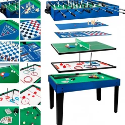 Mesa multijuegos CB Games 12 en 1 +6A negro/azul 69x104x57,5 cm