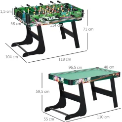 Mesa multijuegos infantil Homcom 6 en 1 +7 años multicolor 71x118x104 cm