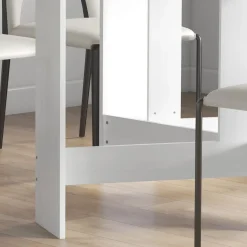 Mesa plegable Fhujio Homcom alas abatibles blanco 75x163x80 cm