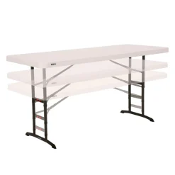 Mesa plegable Lifetime 3 alturas blanco 61-74-91x183x76 cm