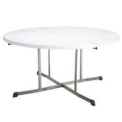 Mesa plegable Lifetime 8 personas forma redonda blanco Ø152x75,5 cm