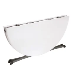 Mesa plegable Lifetime 8 personas forma redonda blanco Ø152x75,5 cm