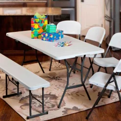 Mesa plegable Lifetime 6 personas forma rectangular 74x185x76 cm