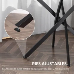 Mesa redonda de comedor Homcom cristal Ø80X75 cm