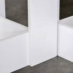 Mesa redonda de comedor Homcom plegable 2 alas abatibles blanco 73,7x76x31 cm