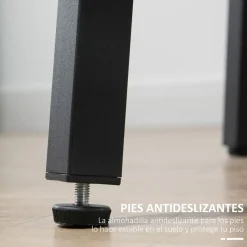 Mesa redonda Gauta Homcom diseño fijo marrón oscuro/negro Ø80x76 cm