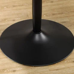 Mesa redonda Shungit Homcom 2 personas negro Ø70x75 cm