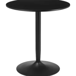 Mesa redonda Shungit Homcom 2 personas negro Ø70x75 cm