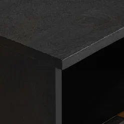 Mesita de noche Cobre 1 cajón + compartimento negro 46x40x33 cm