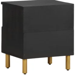 Mesita de noche Cobre 1 cajón + compartimento negro 46x40x33 cm