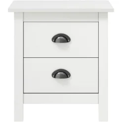 Mesita de noche Hill 2 cajones madera maciza de pino 49,5x46x35 cm