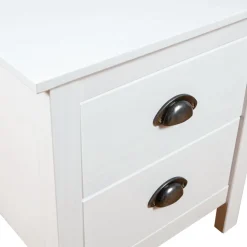 Mesita de noche Hill 2 cajones madera maciza de pino 49,5x46x35 cm