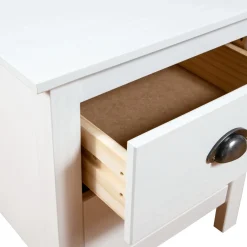 Mesita de noche Hill 2 cajones madera maciza de pino 49,5x46x35 cm