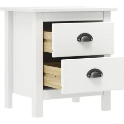 Mesita de noche Hill 2 cajones madera maciza de pino 49,5x46x35 cm