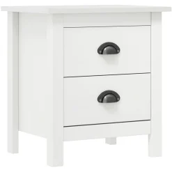 Mesita de noche Hill 2 cajones madera maciza de pino 49,5x46x35 cm