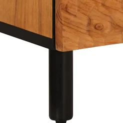 Mesita de noche Joropo cajón + compartimento madera de acacia natural 46x40x33 cm