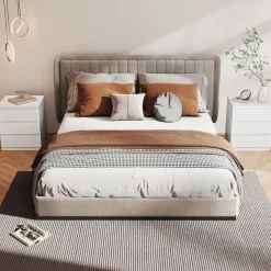 Mesita de noche Palace Homcom 3 cajones cierre suave blanco 52,8x45x40 cm