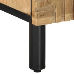 Mesita de noche Reinita 1 cajón + compartimento madera maciza natural 46x40x33 cm
