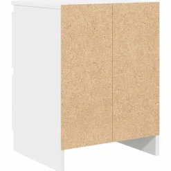 Mesita de noche Therma 2 cajones blanco 54x40x35 cm