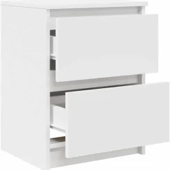 Mesita de noche Therma 2 cajones blanco 54x40x35 cm