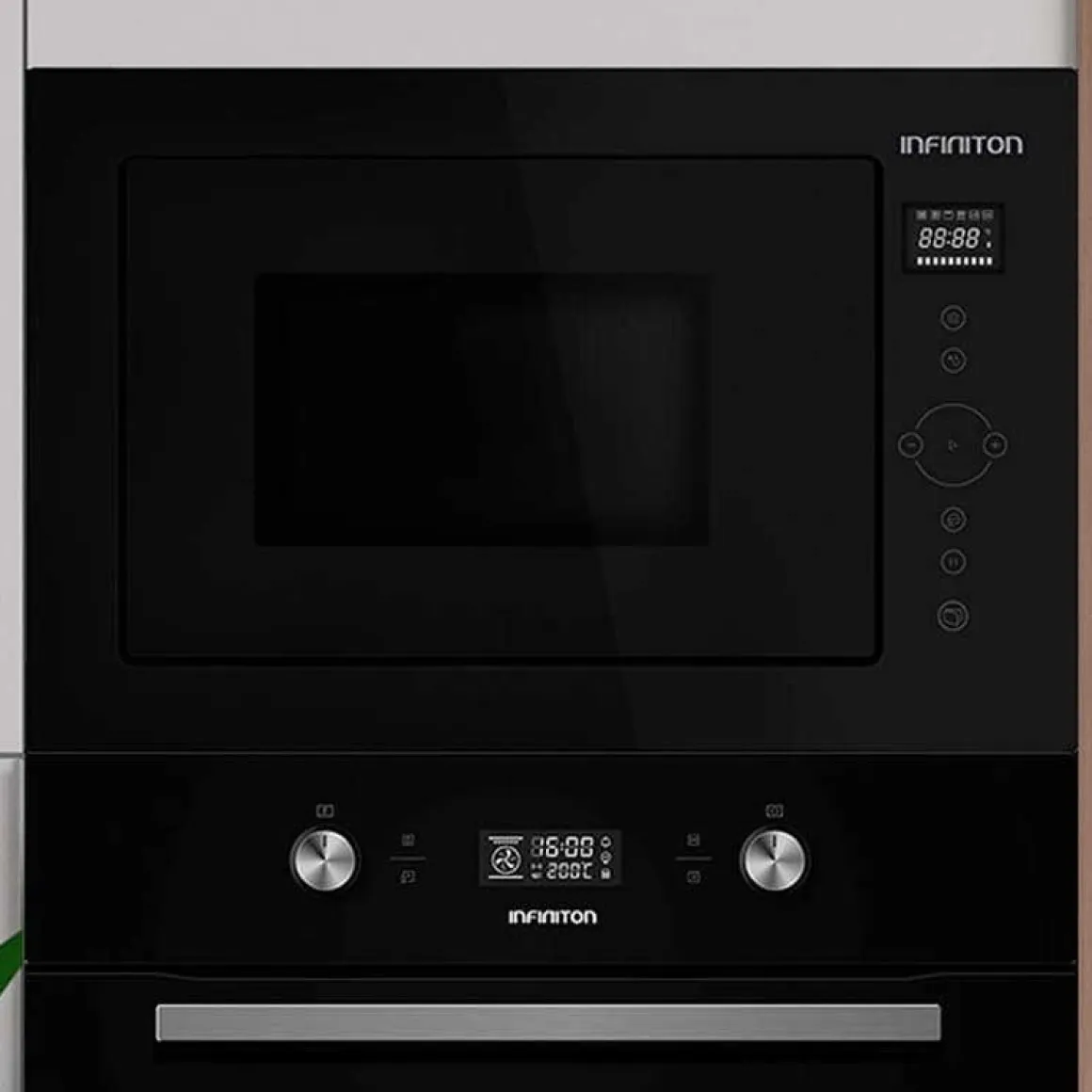 Microondas encastrable Infiniton IMW-GBK25 25L 900W con grill negro