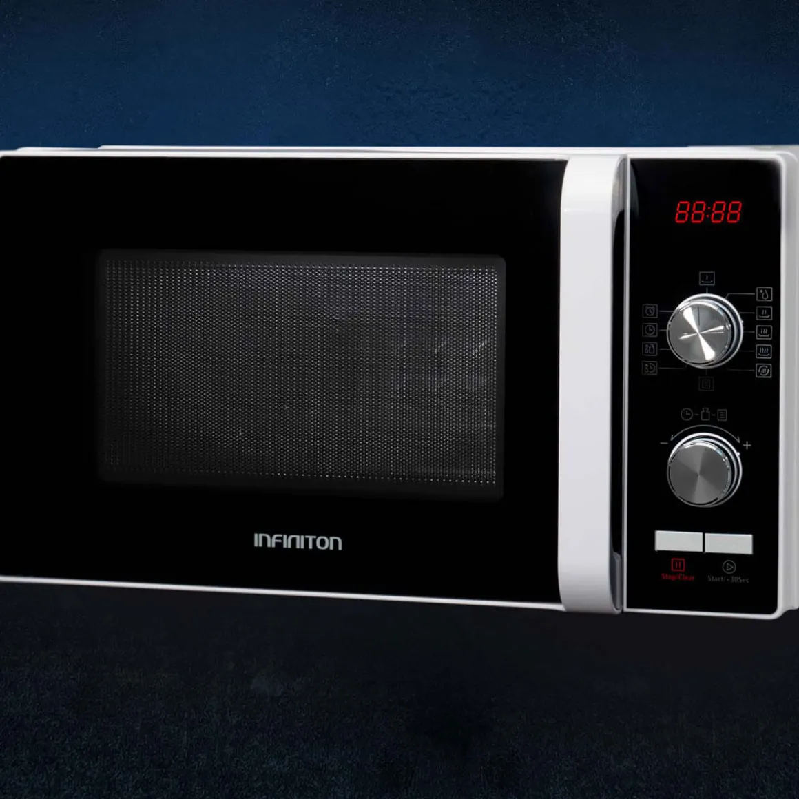 Microondas Infiniton MW-F201 700W 20L tecnología sin plato blanco