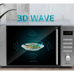 Microondas ProClean 5120 Mirror Cecotec 20L 700W 8 programas/pantalla LED gris 25,5x43,8x35,8 cm