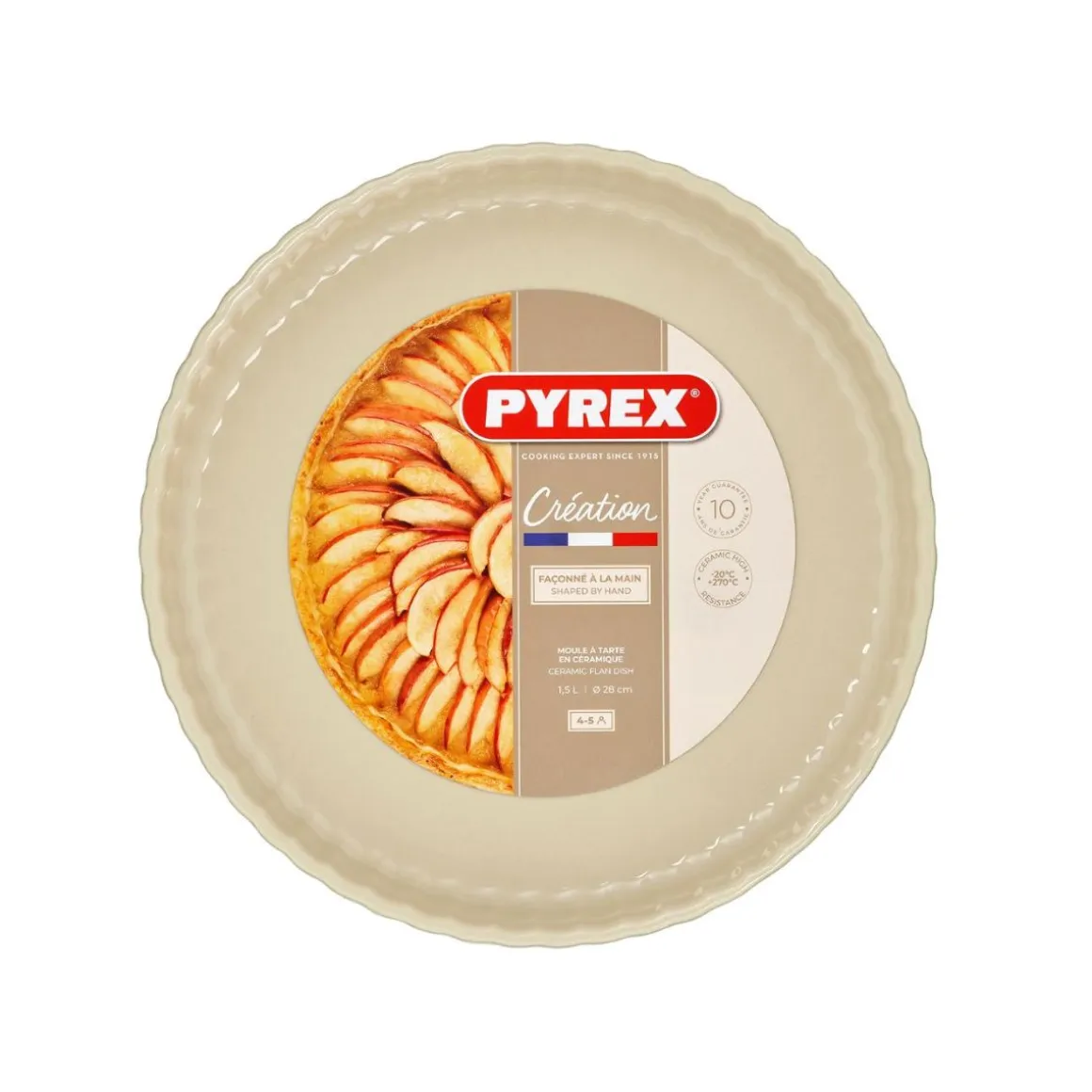 Molde de tarta Creation Pyrex cerámica turquesa Ø28 cm