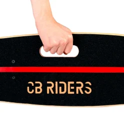 Monopatín CB Riders 4 ruedas madera negro/rojo 12x68x19 cm