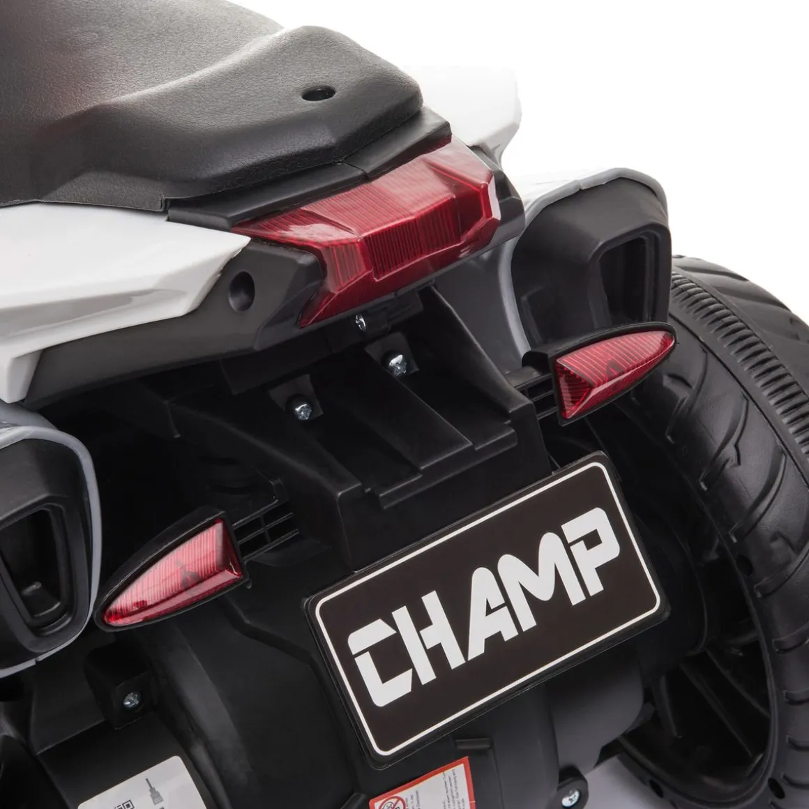 Moto eléctrica Broom Homcom con luces + bocina + música rojo 52x86x42 cm