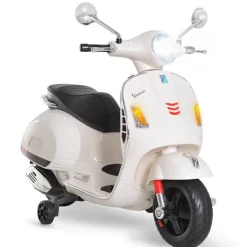 Moto eléctrica infantil con luces LED +3A blanco 75,5x50,5x102 cm