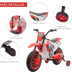 Moto eléctrica Speed Homcom con ruedines +3A 68x106,5x51,5 cm