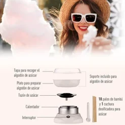 Máquina de algodón de azúcar 450W-550W 27x26x18cm