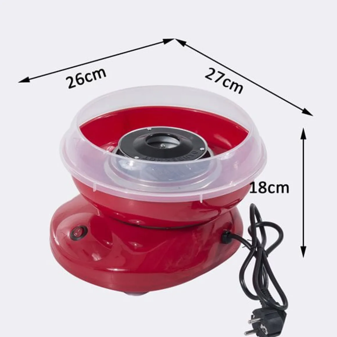 Máquina de algodón de azúcar 450W-550W 27x26x18cm