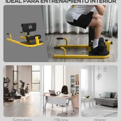 Máquina para sentadillas Lion Homcom 3 en 1 amarillo/negro 44,5-56,5x50x97 cm