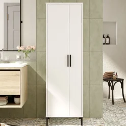 Mueble auxiliar Catorce 4 compartimentos y 2 puertas blanco 165x50,4x35,7 cm