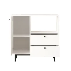 Mueble auxiliar Colima 1 puerta y 2 cajones blanco 85x88x35,5 cm