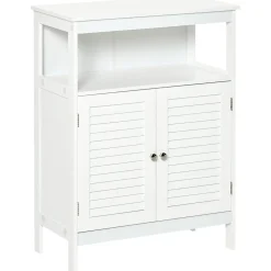 Mueble auxiliar Niebla Kleankin armario + estante blanco 81,6x60x30 cm