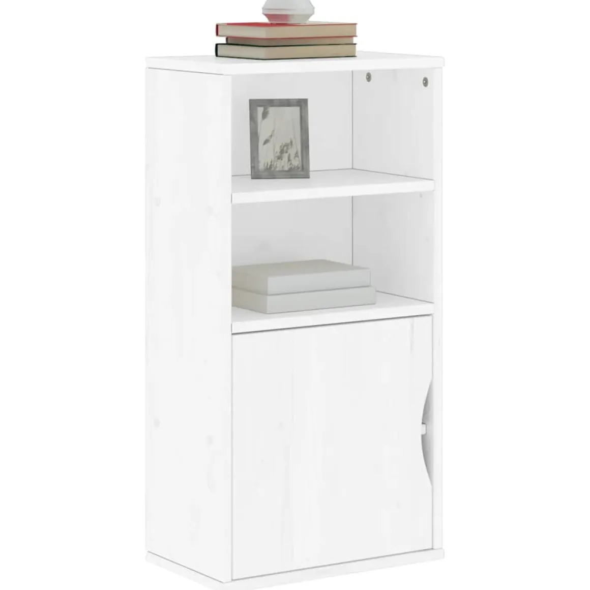 Mueble auxiliar Odda 1 puerta + 2 estantes abiertos 79x40x24 cm