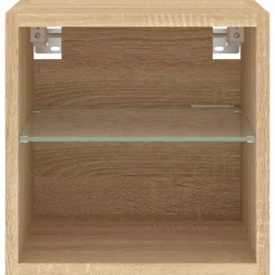 Mueble auxiliar Sifly 2 estantes luz LED 30x30x28,5 cm