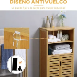Mueble auxiliar Talo Kleankin 2 puertas + estante natural 92x50x29 cm