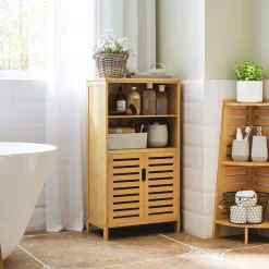 Mueble auxiliar Talo Kleankin 2 puertas + estante natural 92x50x29 cm