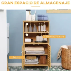 Mueble auxiliar Talo Kleankin 2 puertas + estante natural 92x50x29 cm