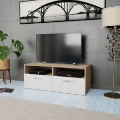Mueble bajo de TV Donlai 2 puertas + 2 estantes 36x95x35 cm