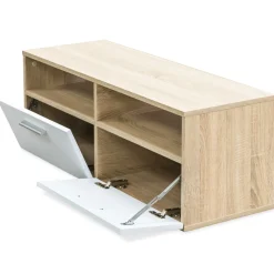 Mueble bajo de TV Donlai 2 puertas + 2 estantes 36x95x35 cm