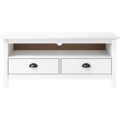 Mueble bajo de TV Hill 2 cajones madera maciza de pino 47x110x40 cm