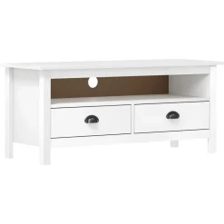 Mueble bajo de TV Hill 2 cajones madera maciza de pino 47x110x40 cm