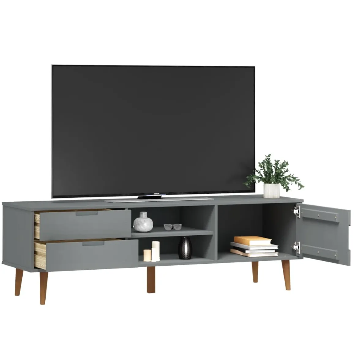 Mueble bajo de TV Molde 2 cajones + 1 puerta 49x158x40 cm
