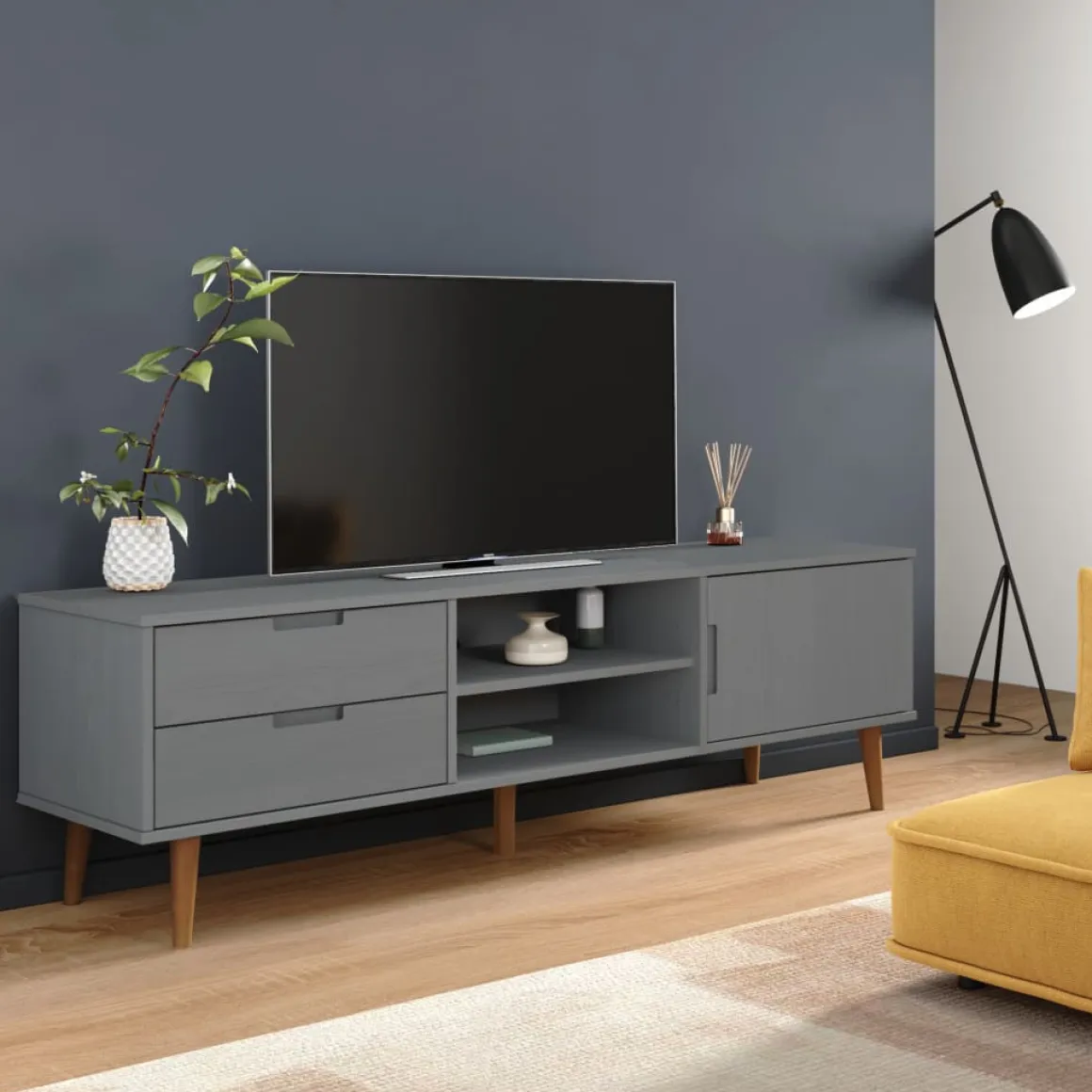 Mueble bajo de TV Molde 2 cajones + 1 puerta 49x158x40 cm